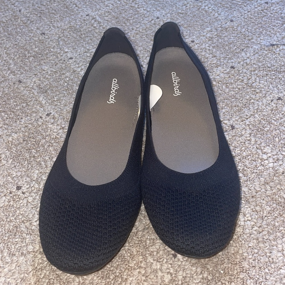 Allbirds Natural Black Flats Knitted Comfort Loafers Size 9.5 - Picture 2 of 4